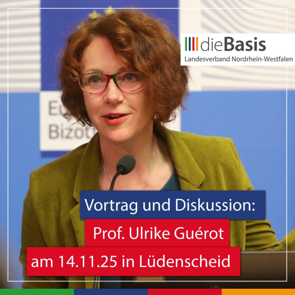 Einladung: Vortrag mit Prof. Ulrike Guérot am 14.11.25 in Lüdenscheid