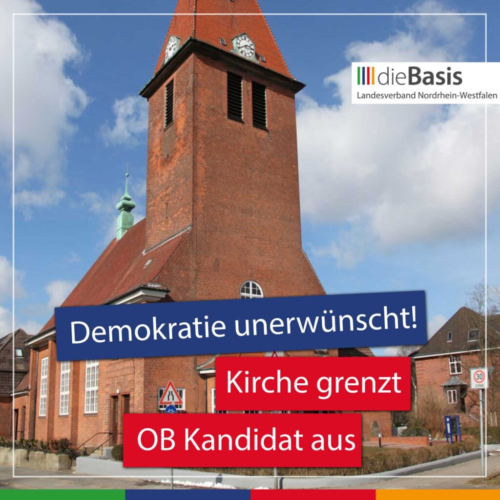 Demokratie unerwünscht! Kirche grenzt OB Kandidat aus