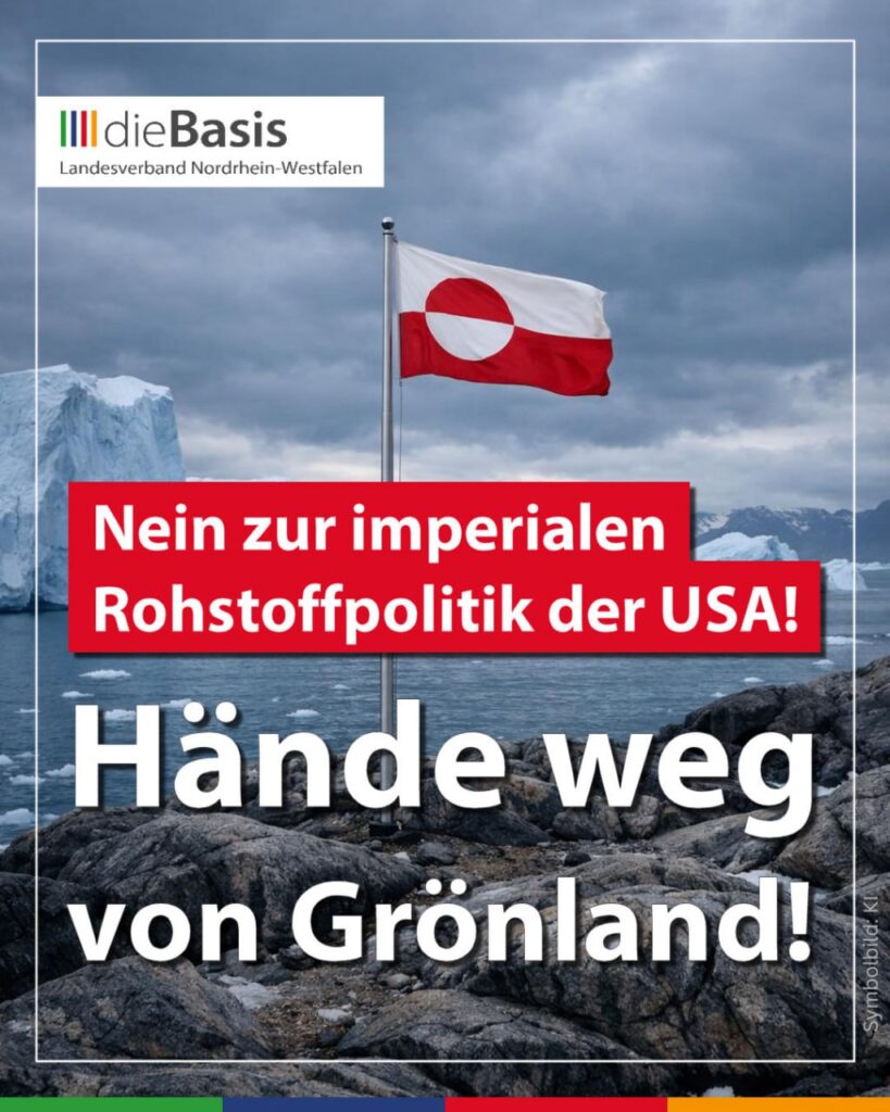 Nein zur imperialen Rohstoffpolitik der USA! Hände weg von Grönland