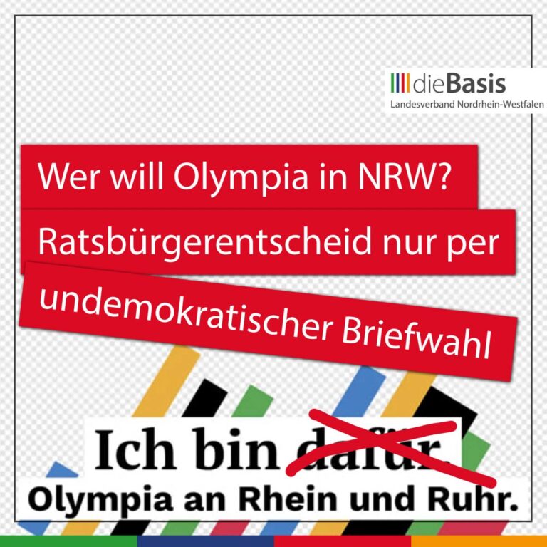 Olympia in NRW? Gelenkte Demokratie durch undemokratische Briefwahl