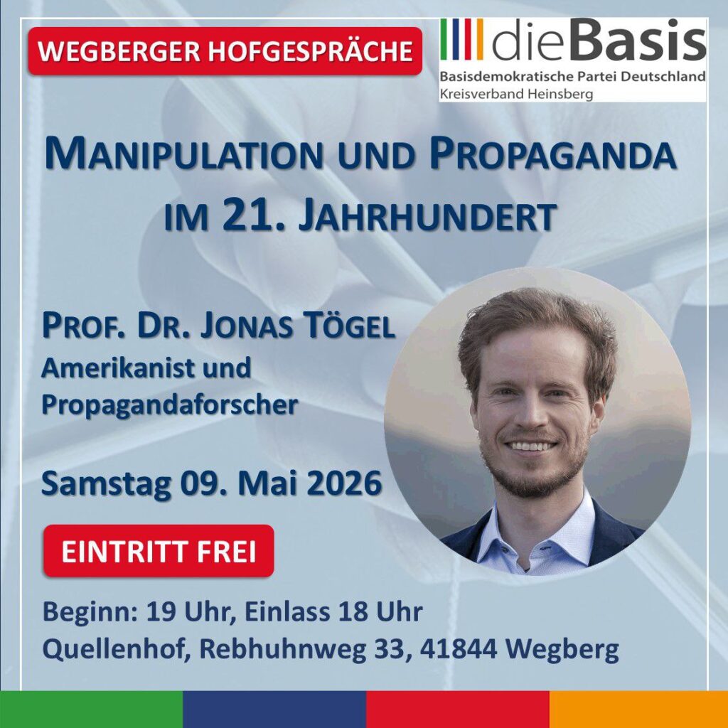 Wegberger Hofgespräche mit Prof. Dr. Jonas Tögel