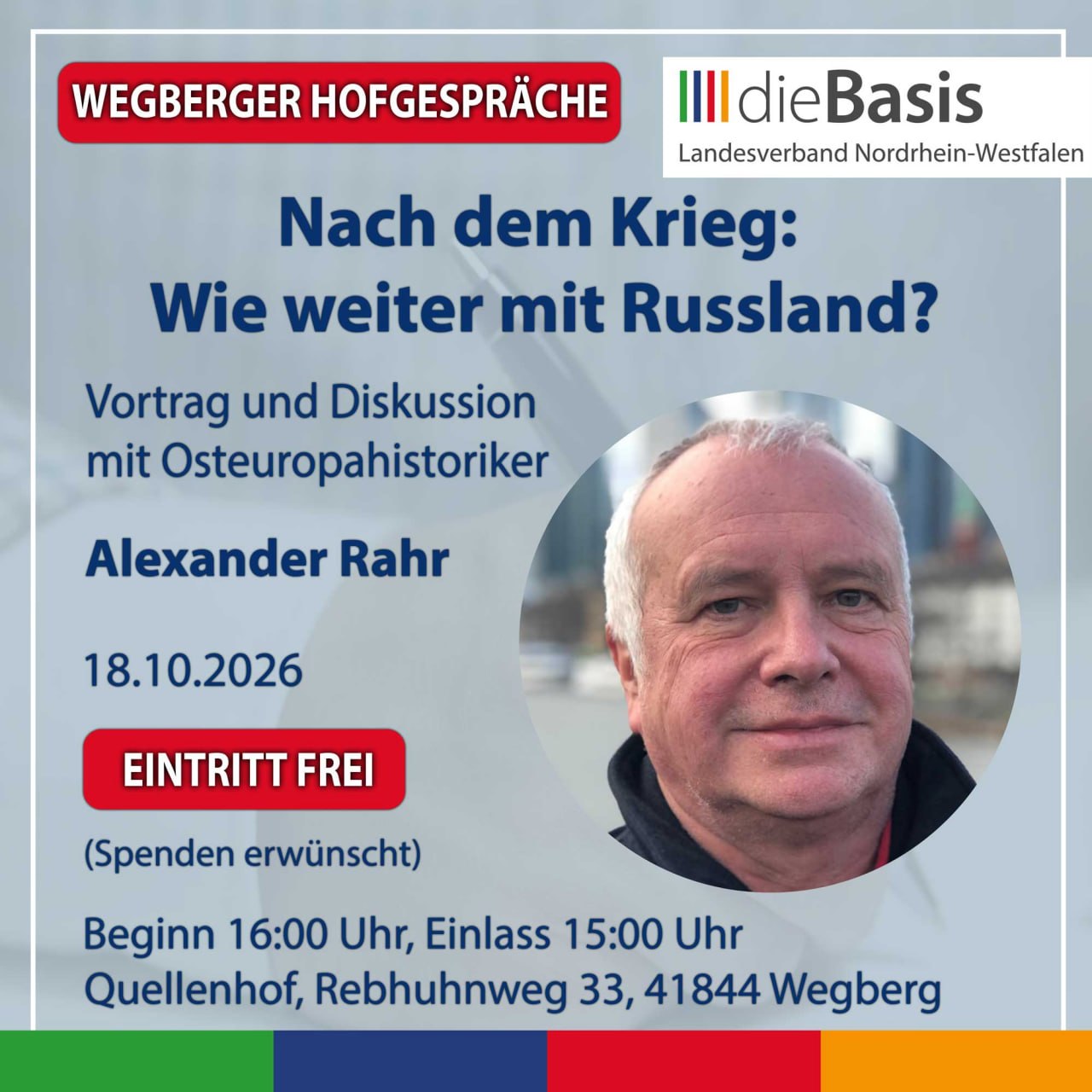 Wegberger Hofgespräche mit Osteuropahistoriker Alexander Rahr