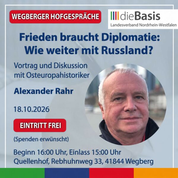 Wegberger Hofgespräche mit Osteuropahistoriker Alexander Rahr